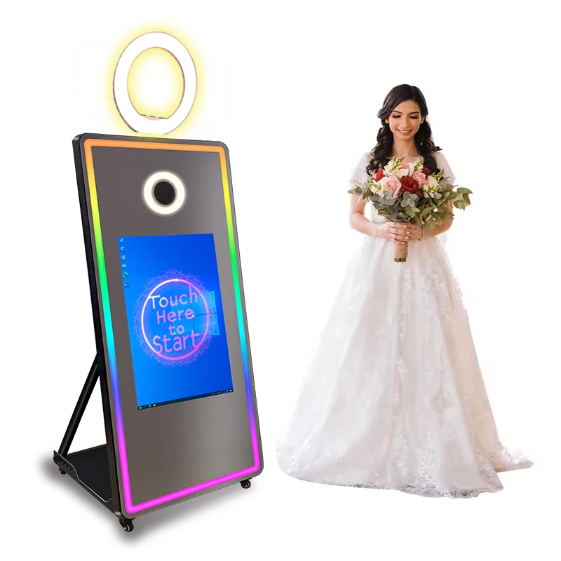 Mirror Photo Booth Modern With Flight Case Instant Print Digital Box Software Spare Parts Magic Mirror Photo Booth