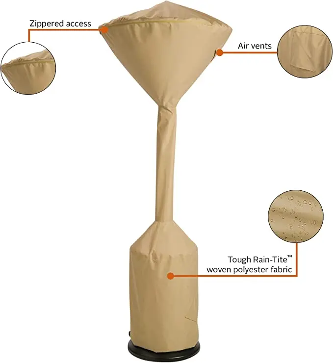 Waterproof Round Stand-Up Patio Heater Cover for outdoor