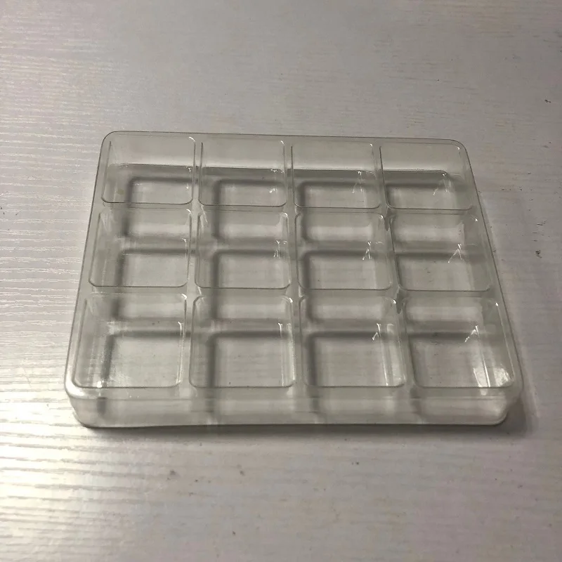 Rectangular Transparent PET Blister Custom Transparent Macaron Cookie Chocolate Candy Storage Display Square Tray Insert