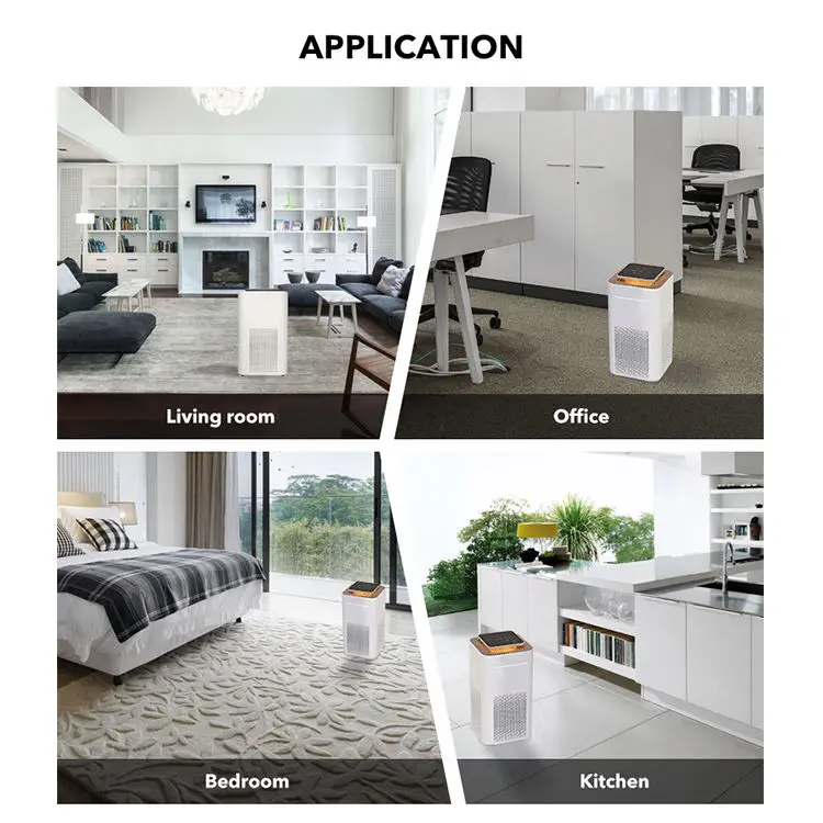 New Arrivals Low Noise Household Hepa Filter Touch Control Multi Functional Smart Air Purifier