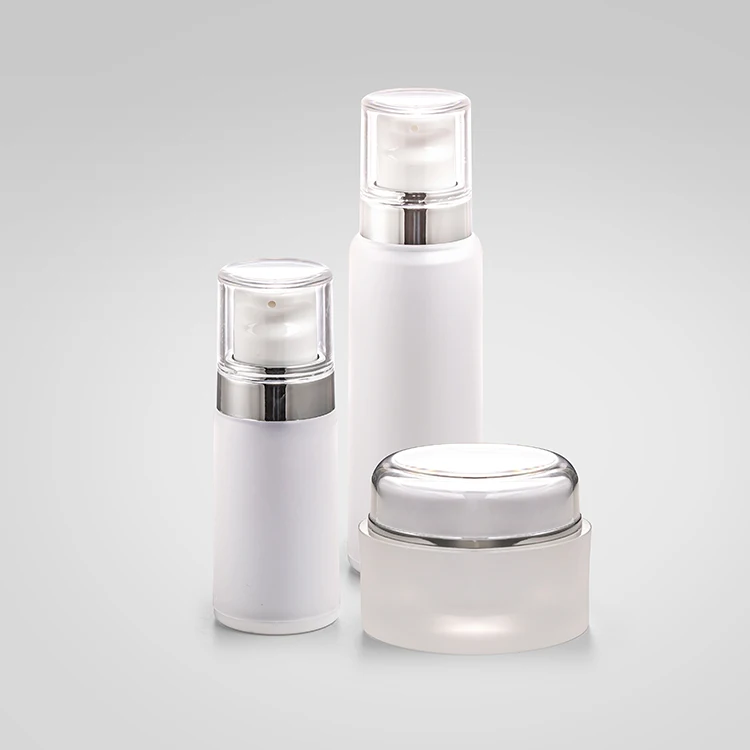 20g 30g 50g 20ml 30ml 100ml 120ml Acrylic frosted white cream jar emulsion lotion pump spray bottle set