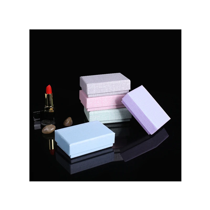 Luxury Lavender Lilac Cheap Cardboard Small Carton Jewelry Packaging Paper Gift Box Ring Jewellery Box With Logo For Earring