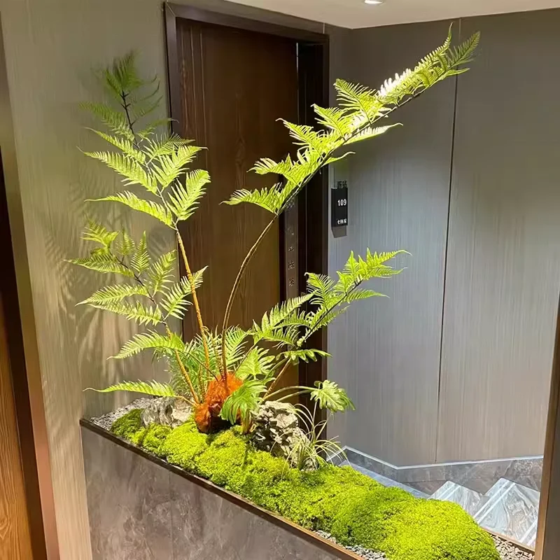 Wholesale Faux Bonsai Fern Decoration Plastic Artificial Fern Tree Home Garden Decorative Grass Plant