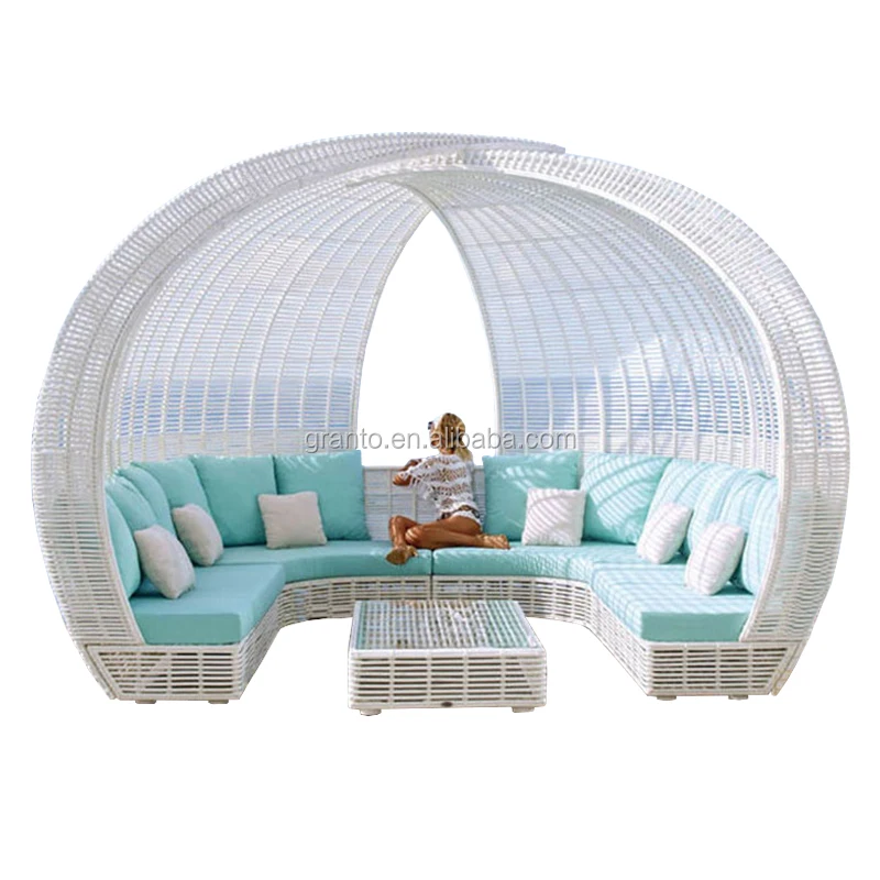 Leisure large size outdoor pool side daybed big wicker chaise lounger