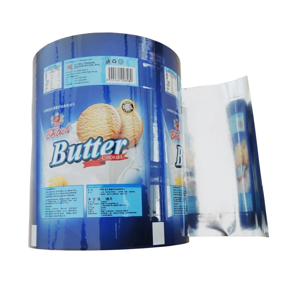 Cookie plastic food packaging roll film with aluminum laminated film