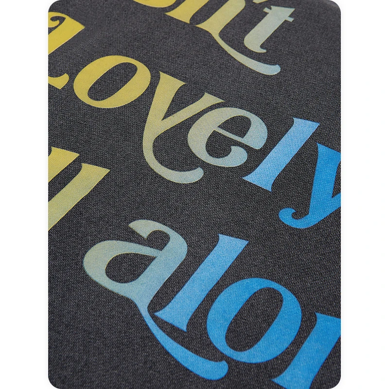 Wholesale Custom Gradient Printed Sweatshirts Unisex Oversized Pullover Crewneck Sweatshirt Men