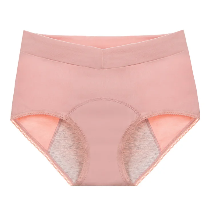 
Pure Color Ladies Cotton High Waist Comfortable Breathable Physiological Briefs panties 