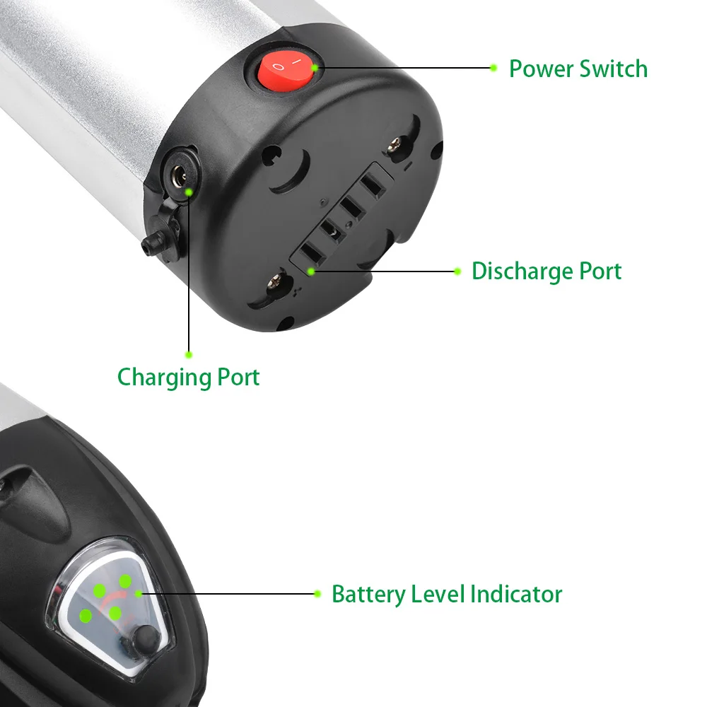 Hot Sale Water Bottle 36V 10Ah 9Ah  Lithium Ion Battery Pack For E-bike