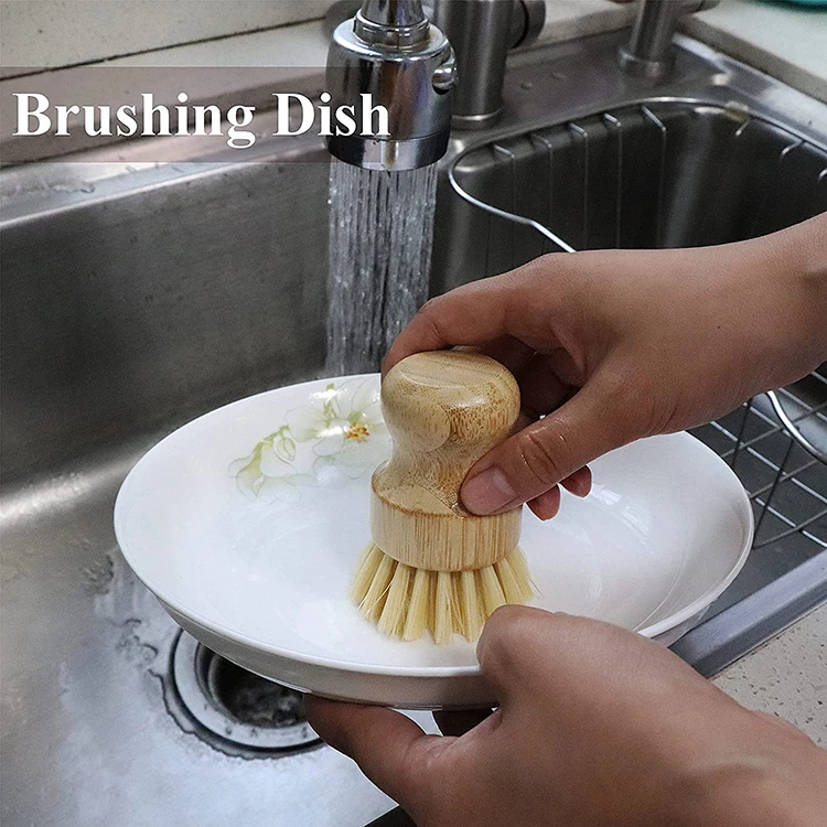 Natural Wood Cleaning Brush Dish Washing Brush Tool Wooden Dish Scrubber Brush