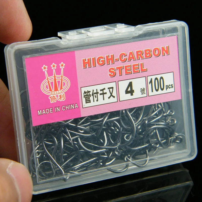 Barb Hooks Fishing 1# -16# Wholesales High Carbon Fishing Hook With Hole