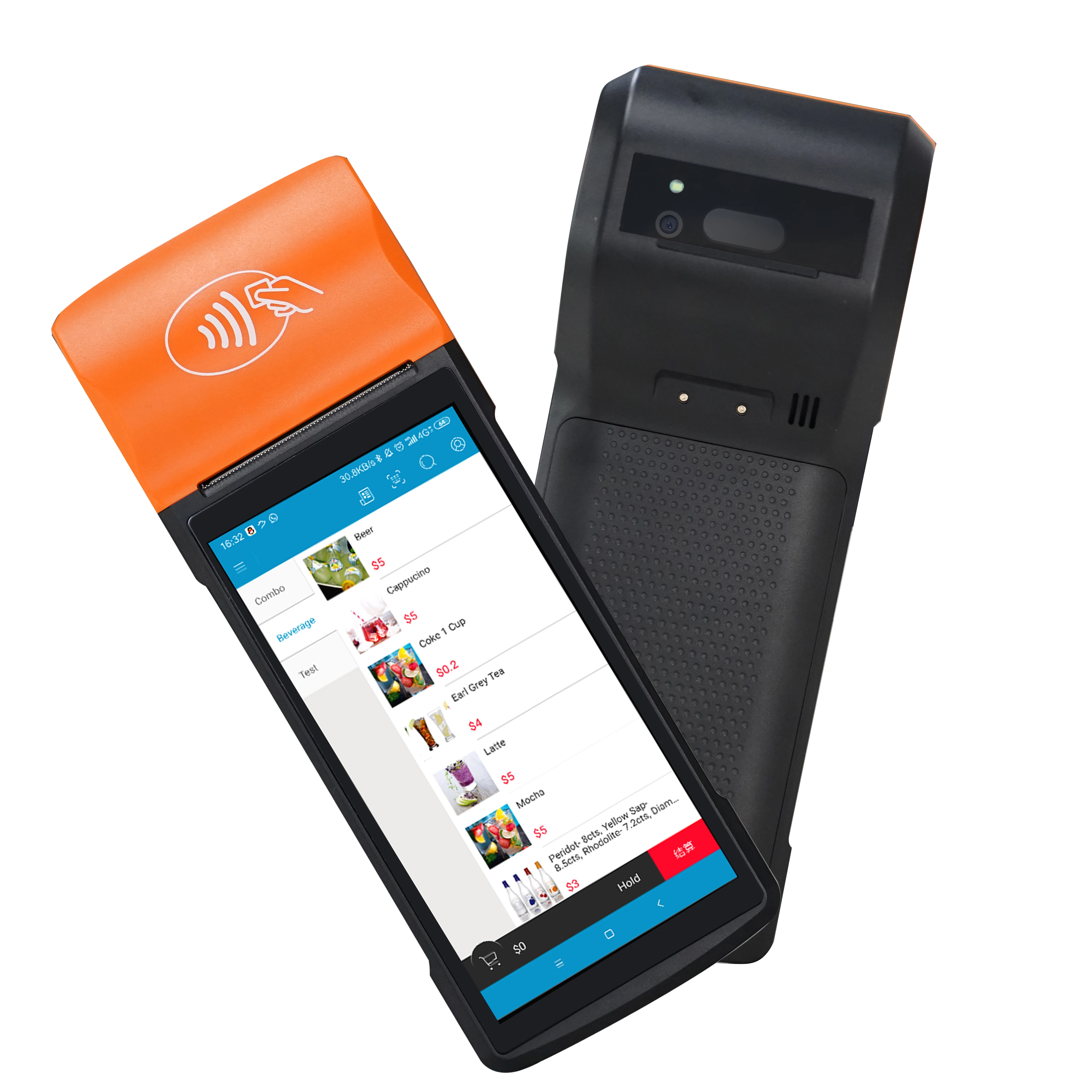 ODM Handheld Pos 1D/2D Barcode Reader Support 4G Point Of Sale System 5.5 Inch WIFI Handheld Android 13 Pos Device Terminal