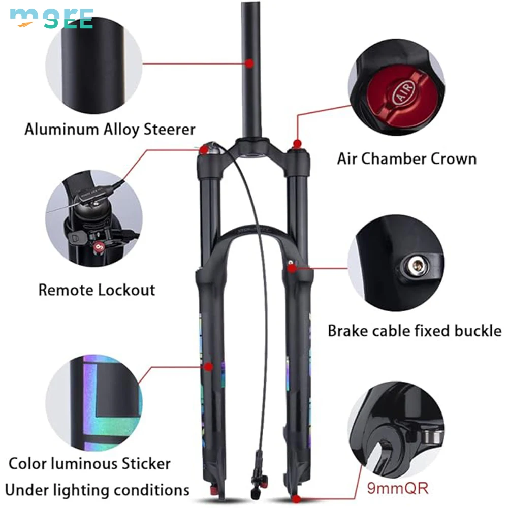 SeeMore Selection 28.6mm Straight Tube Remote Lockout Ultralight Mountain Bike Front Fork XC/AM Bike Bicycle fork