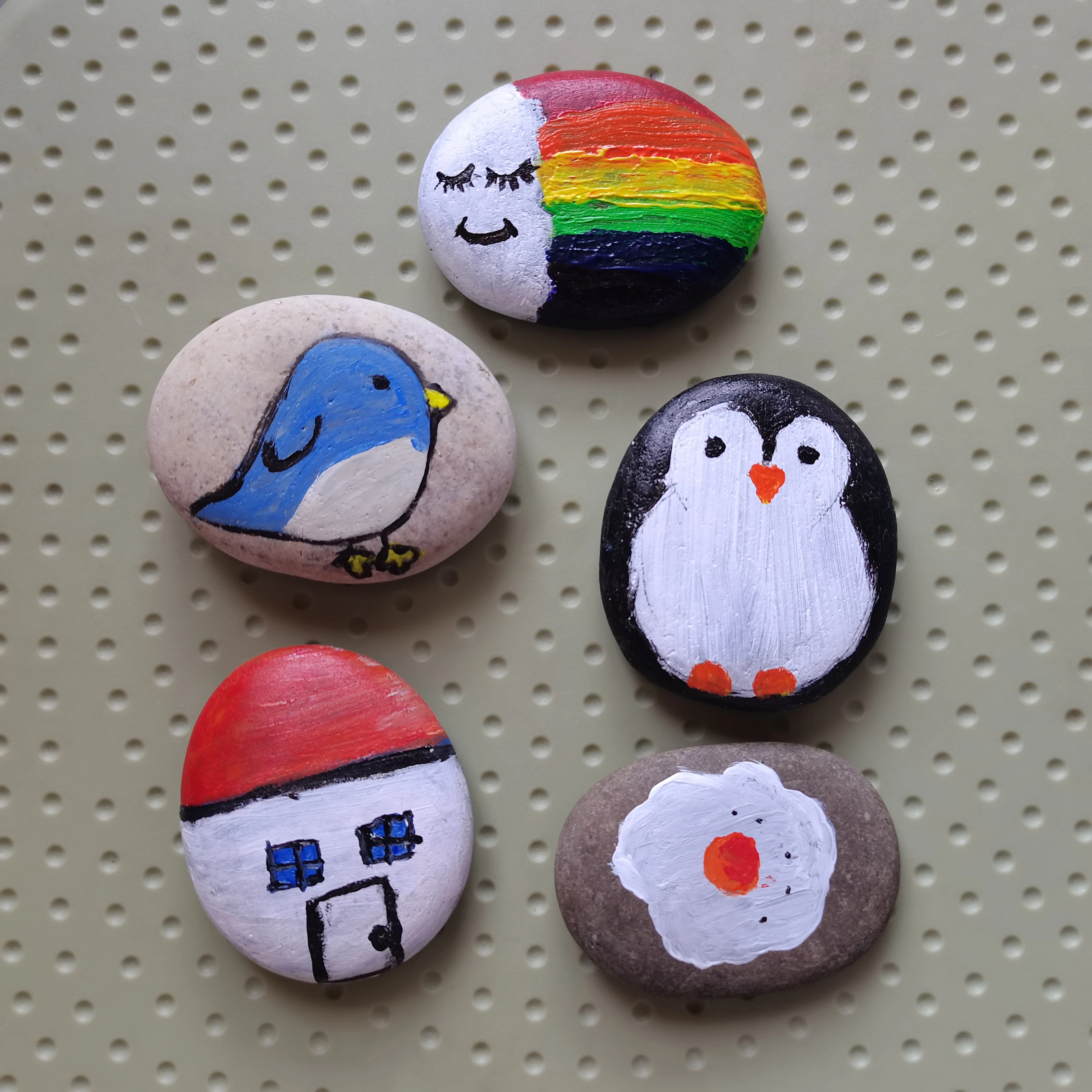 Superior quality painting stone pebble art hand painted stone pebble