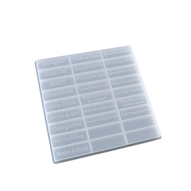 Silicone Resin Mold DIY Crystal Epoxy Mold Jenga Building Blocks Brand Truth or Dare Draw  Mold