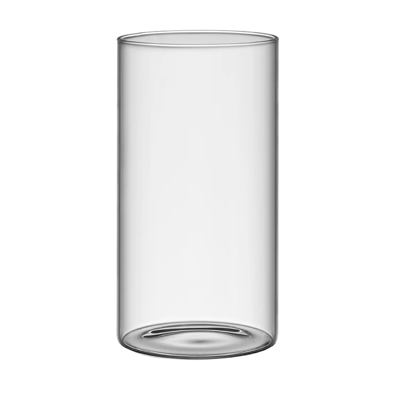 Custom Multiple Sizes Borosilicate 3.3 Glass Vase Candle Tall Cylinder Floral Abstract Clear Glass Vase for Home Decor