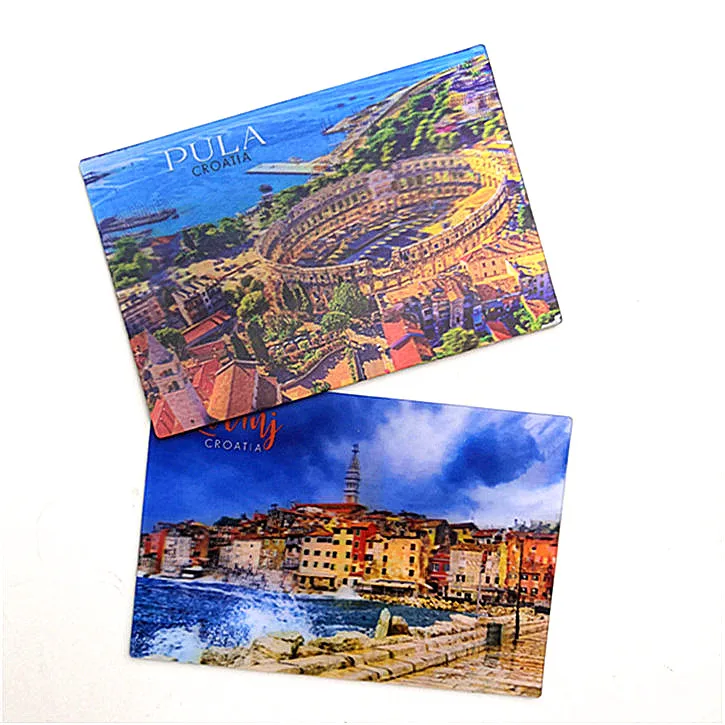 High quality promotional lenticular 3d fridge magnet tourism, 3d refrigerator magnet for tourist