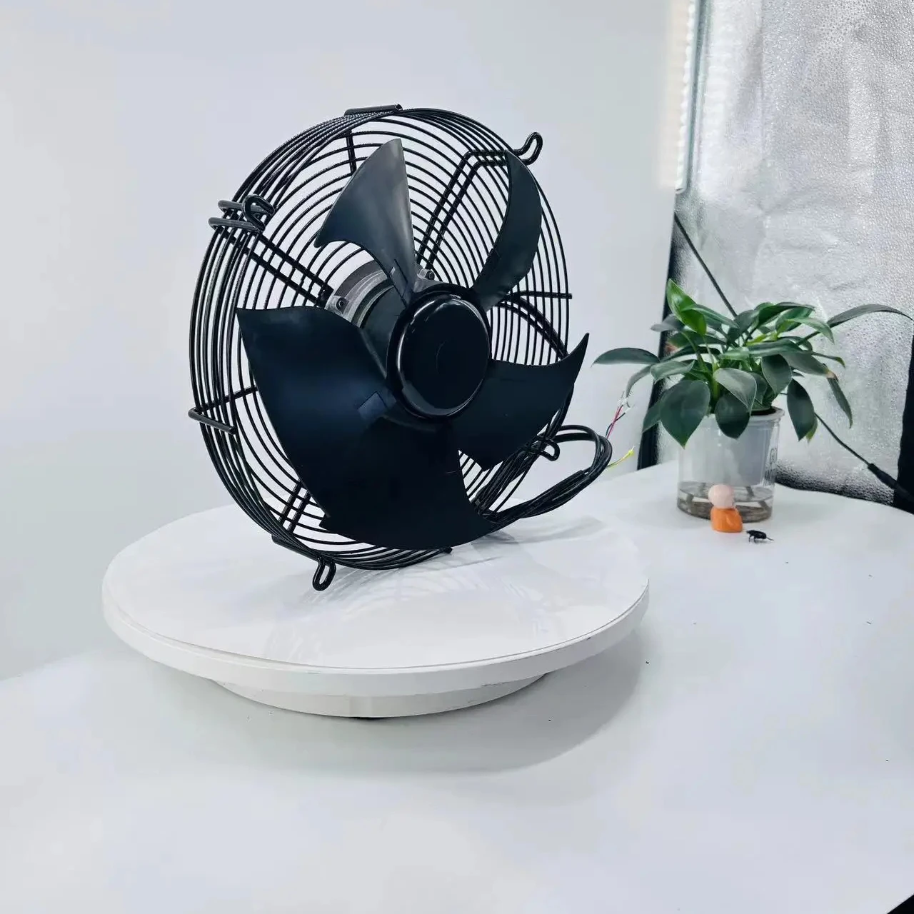 PA66 high speed 300mm EC mini machine axial fan rotary flow fan 220v industrial 12inch blade