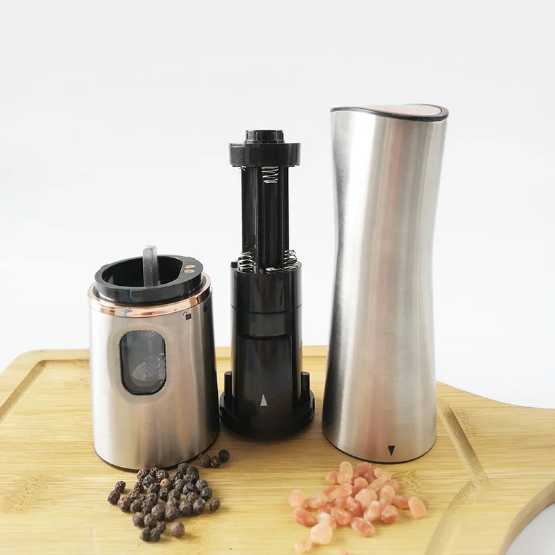 2024 New Arrival battery operated salt and pepper grinder automatic spice salt and pepper grinder set of 2