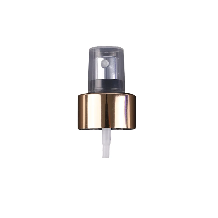 Good quality glass bottle caps 28/410 aluminum perfume pump sprayer/gold mist sprayer
