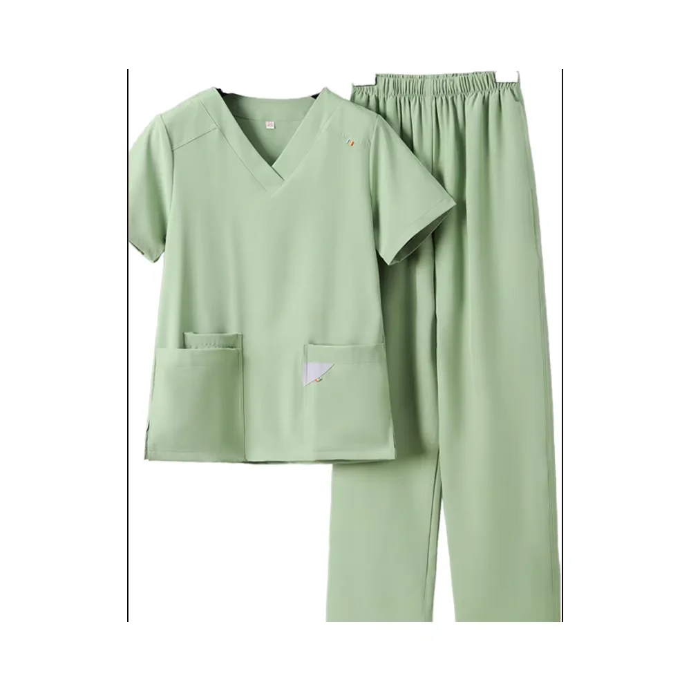 Medical Nurse Uniform Hospital Doctors Sets Short Sleeved Surgical Suits Dental Clinic Workwear Nursing Clothes Scrub Tops+pants