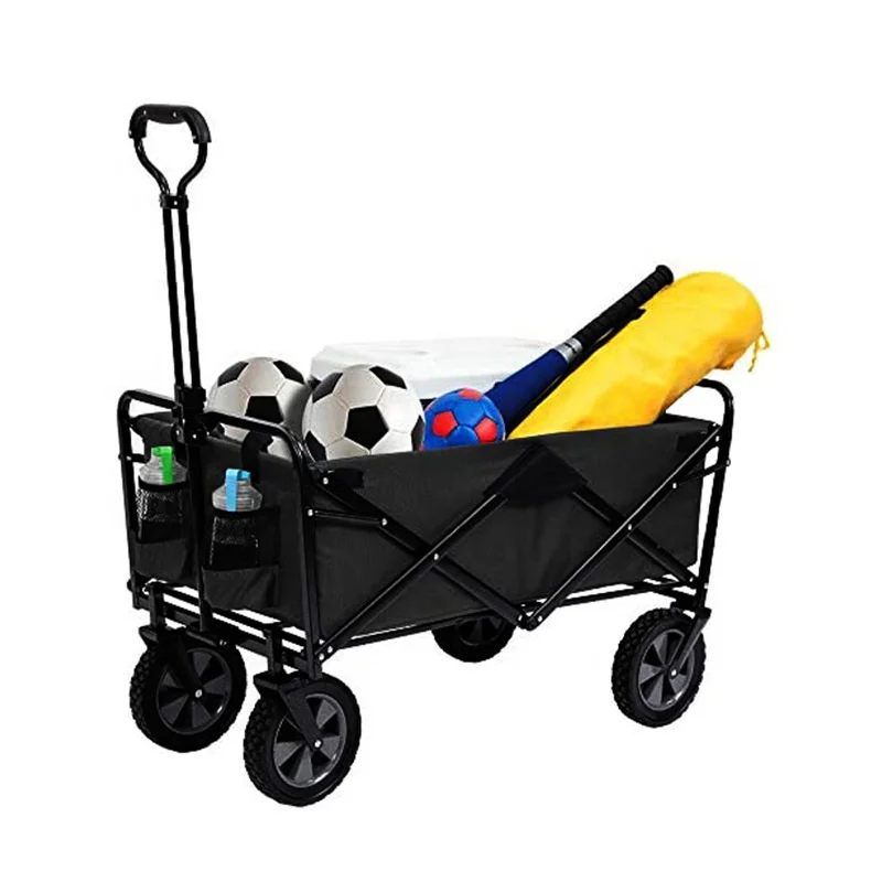 Outdoor Picnic Beach Wagon Camping Cart Trolley Garden Trail Foldable Collapsible Folding Utility Hand Cart Wagon