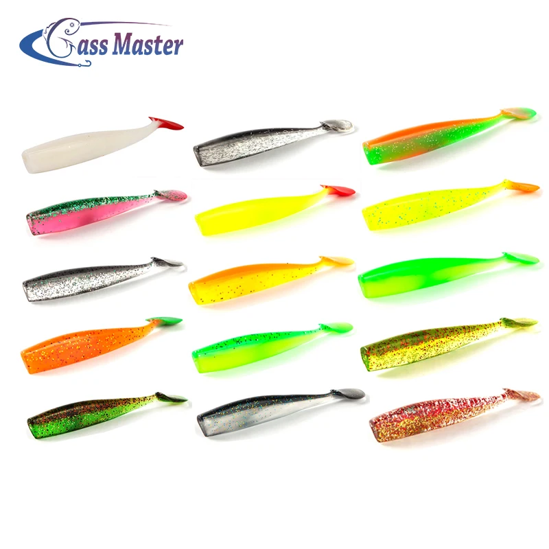 Bass master Fishing soft bait lures 100mm 7.7g Soft Plastic Shad Worm lures Carp Artificia Wobblers pesca lure