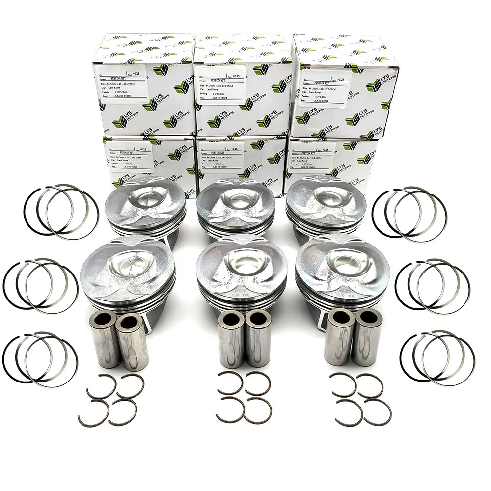 Поршневой комплект, поршневое кольцо для Jaguar Land Rover Discovery LR4 LR5 Range Rover Sport Velar 3,0 SCV6 306PS AJ126 бензиновый STD 0,25 0,5