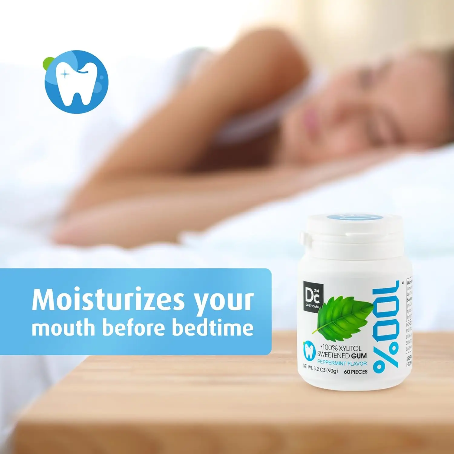 Sweetened 100% Xylitol Sugar Free Peppermint Vegan Chewing Gum Natural Pillow Oem Novel Design Factory Price