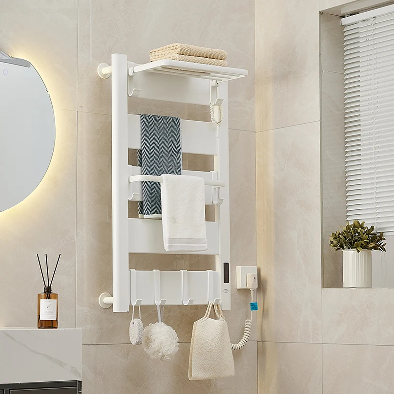 Intelligent Moisture And Rust Prevention Bathroom Electric Towel Rail Wall Mounted Heated Towel Rack