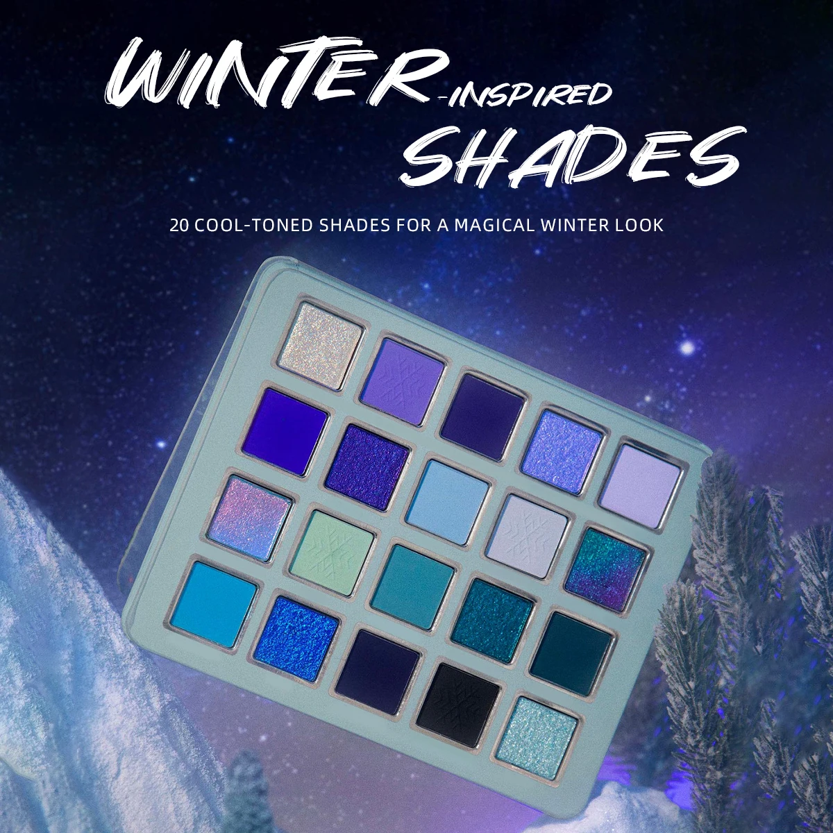 OEM Yiwu Beauty Makeup Eyeshadow Palette Private Label Talc Free High Pigmented Eyeshadow Palette Customized With Mirror