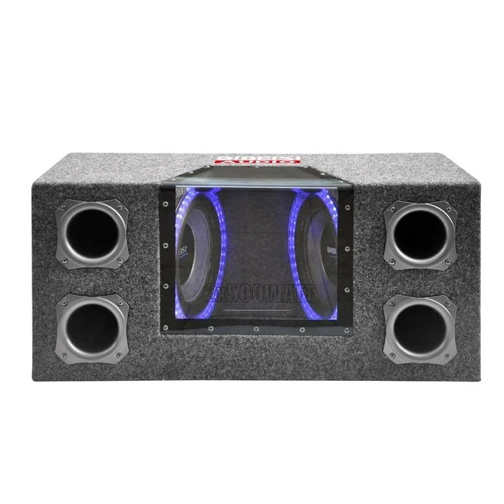 DIBEISI led glass window car subwoofer box 12 inch subwoofer car bandpass subwoofer passive box  sub woofer CP8022LED