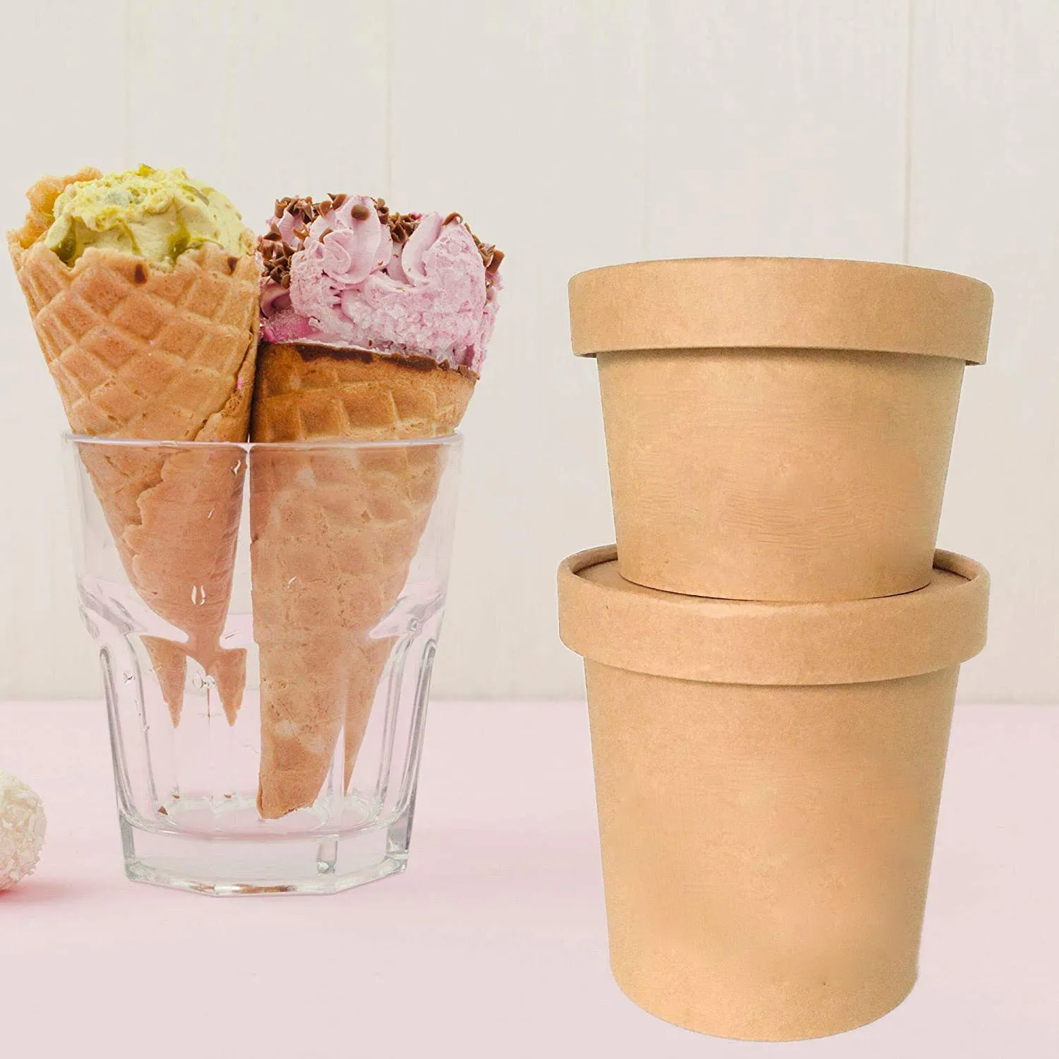 ODM/OEM Embalaje De Alimentos Round Brown Biodegradable Eco-Friendly Take Out Salad Fast kraft Paper Soup Cup Bowl
