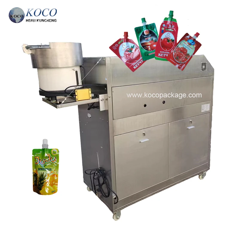 KOCO Hot Sale Spout Pouch Sachet Bag Filling Machine Production Straight Line For Shampoo yogurt Spice Bag Milk Cream