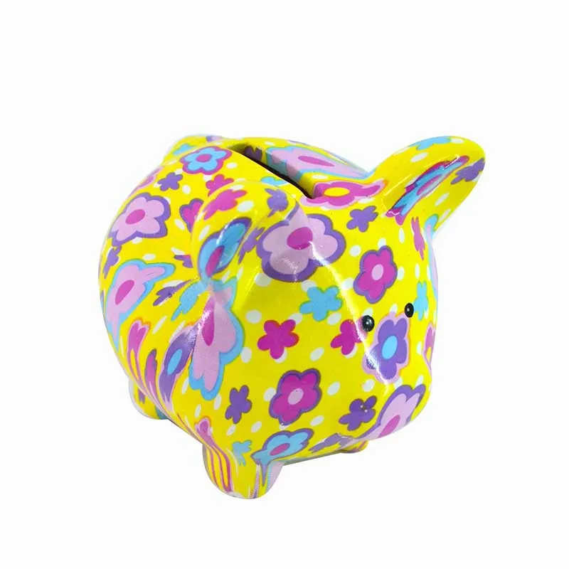 Wholesale custom pig coin banks for kids business promotional gifts cute resin money saving box piggy bank