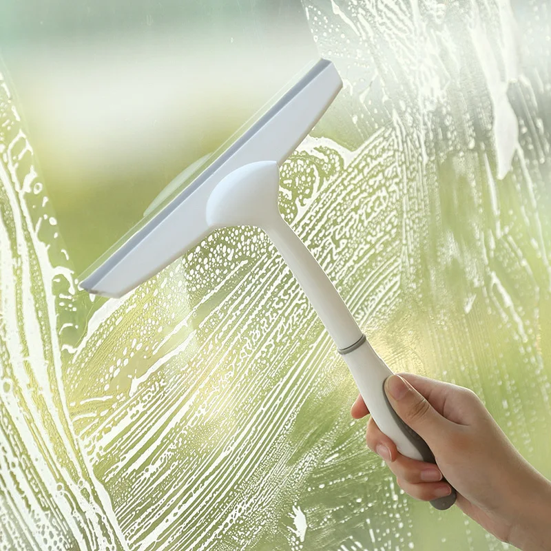 Window Squeegee Cleaning Tool Glass Squeegee Cleaner Window Cleaning Wiper With Black And Soft Rubber