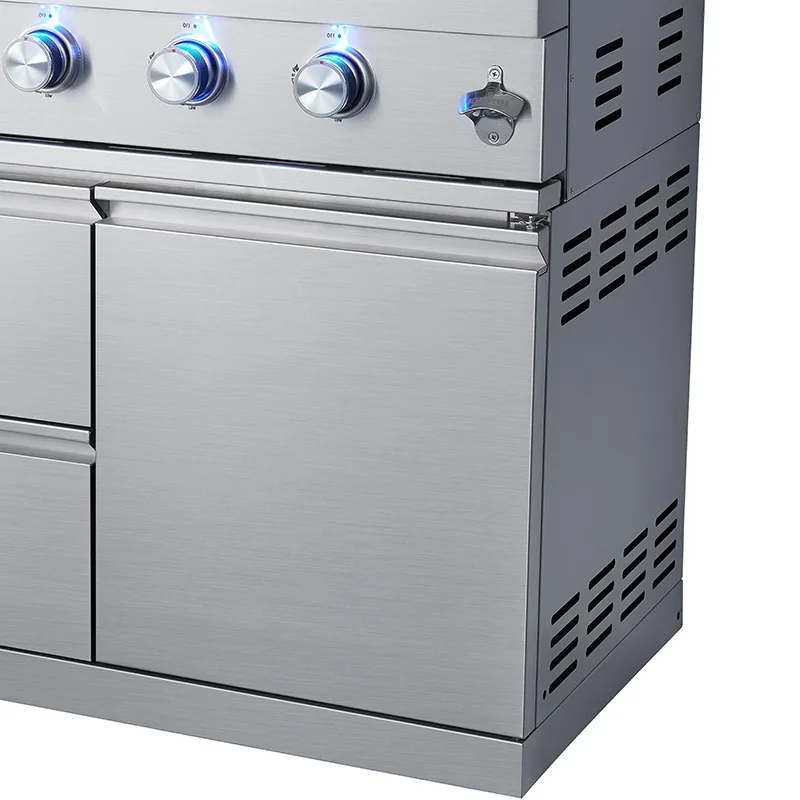 Outdoor Garden High End Stainless Steel 7 Burners Gas Grill Barbecue Grill Machine BBQ