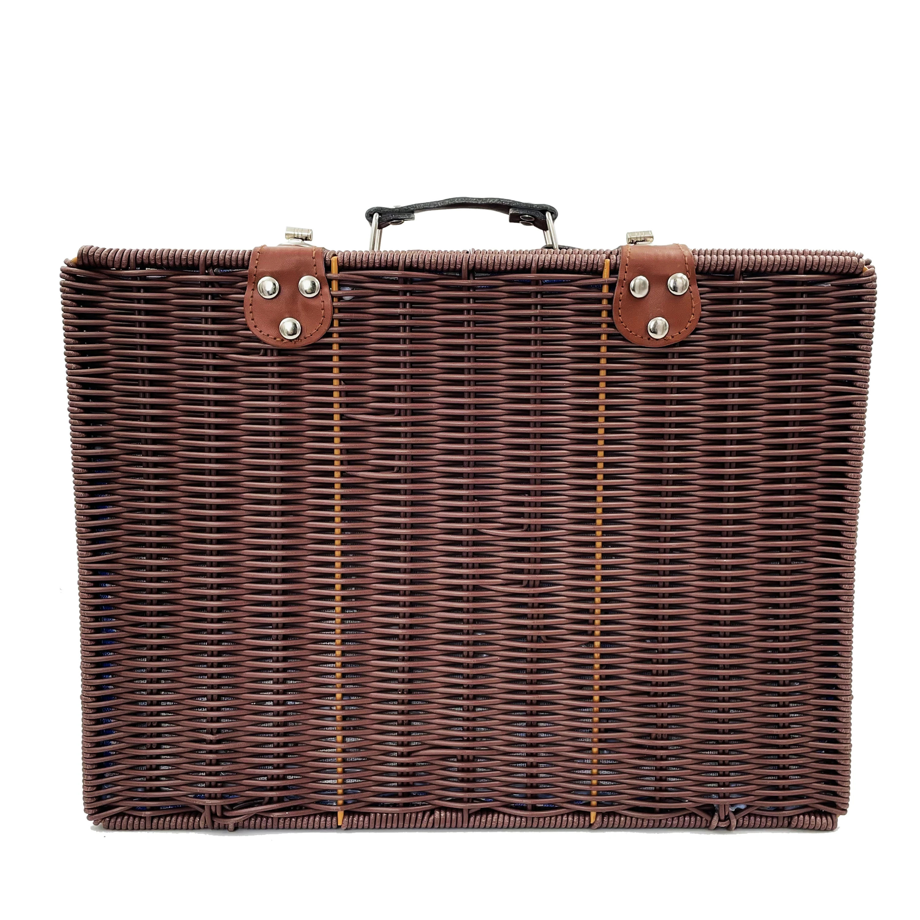 Wholesale 2/4 person Customized OEM outdoor Camping handmade rattan basket picnic basket