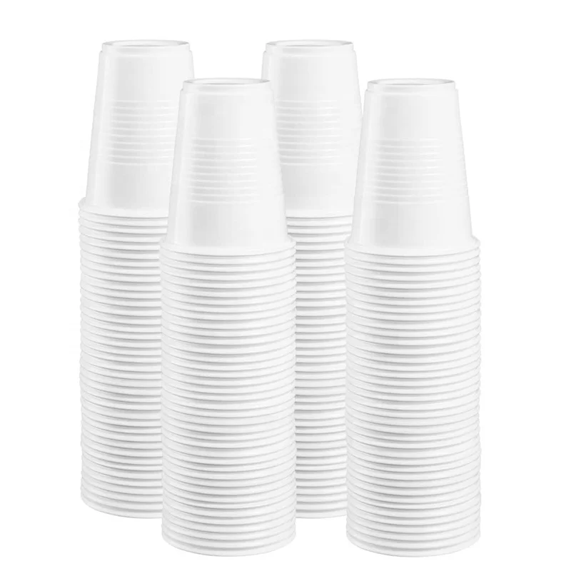 7 Oz Polypropylene Disposable White Plastic Drinking Cups For Party