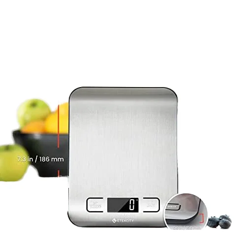 Factory Direct Sales Accurate Weighing ABS Stainless Steel Kitchen Scales Clear LCD Counting Function Overload Indicator