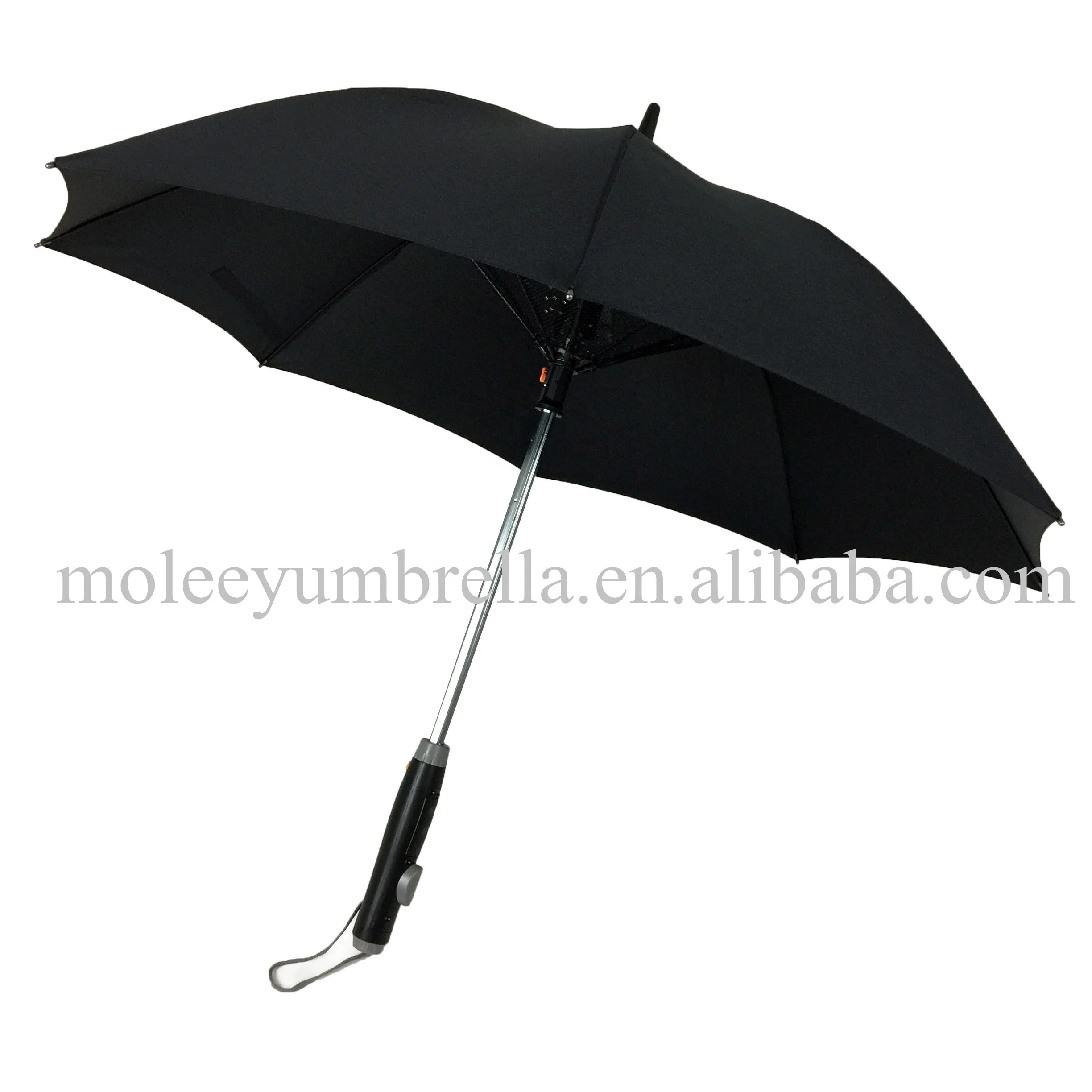 Outdoor Mist Cooling Fan Umbrella With Fan And Water Spray Function