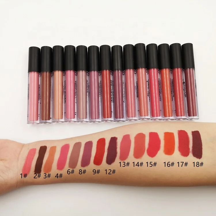 No Logo Long Lasting Matte Makeup Private Label Maquillaje Lip Tint Own Brand Liquid Creamy Lipstick