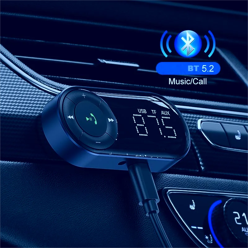 AUX BT5.0 FM-передатчик автомобильный беспроводной музыкальный приемник адаптер новейший дизайн аудио 3 5 мм Универсальный штекер Usb tf карта 2 4 ГГц