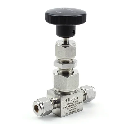 Swagelok Type Metering Valve 6000psig 1/16 inch  to 3/4 inch Flow Stainless Steel Metering Valve