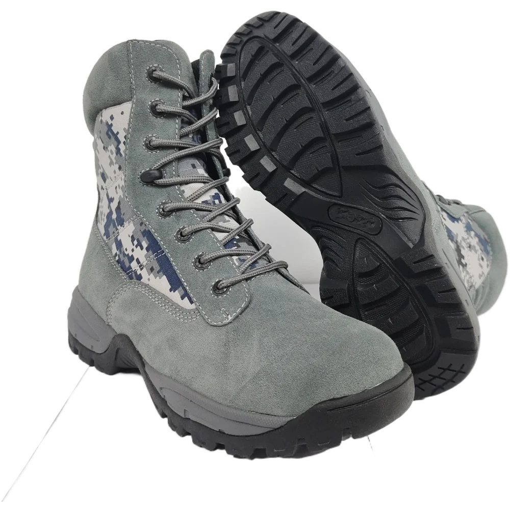Summer Breathable Jungle Camouflage High Top Zipper Work Boots Training Tactical Desert Boots Mountaineering Training Boots