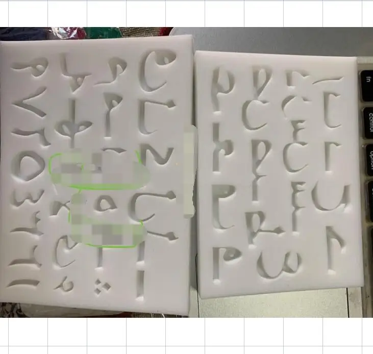 s170g arabic letter alphabet Silicone Mold sugar craft fondant tools cake decorating soap mould baking tool DIY kitchen