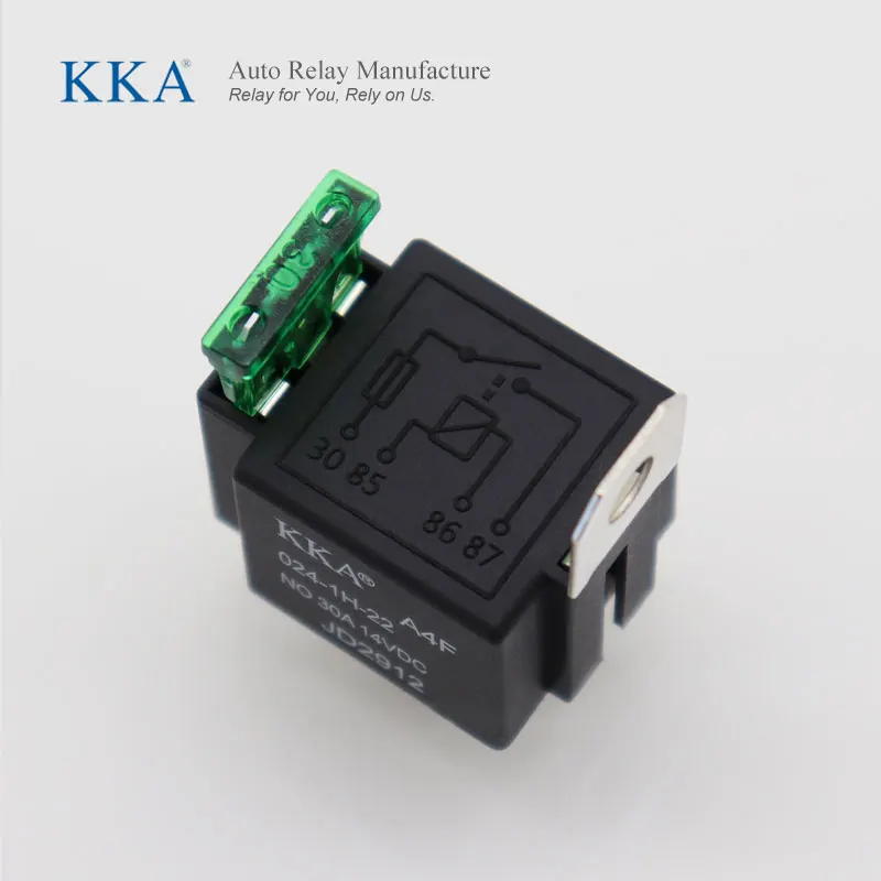 KKA-A4F 30A Automotive Fused Relay 24V 4 pin, with Metal Bracket, JD2912 Car Relay
