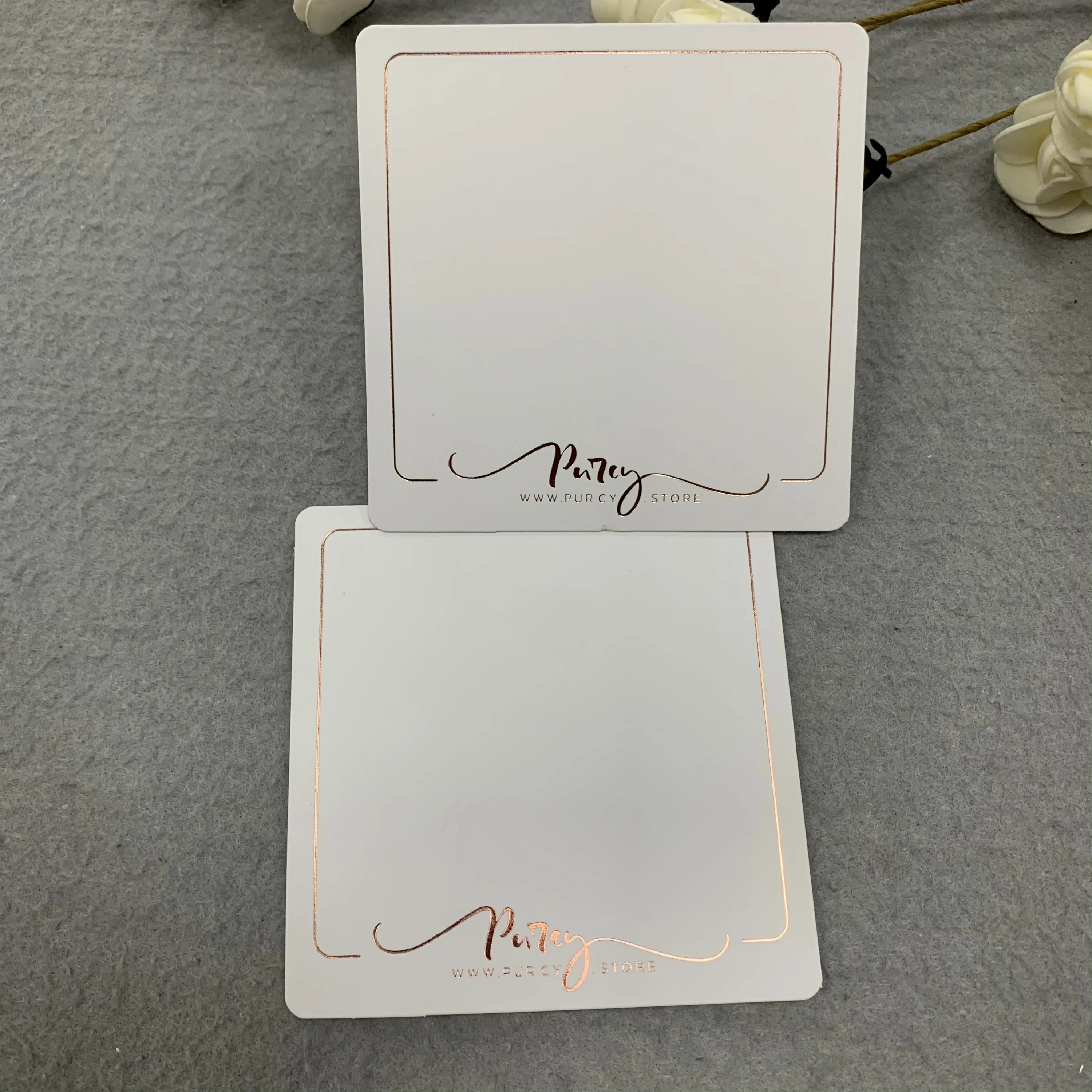 Custom Logo Printed Cardboard Paper Display Card Hang Necklace Tags for Jewelry With  Brand Name