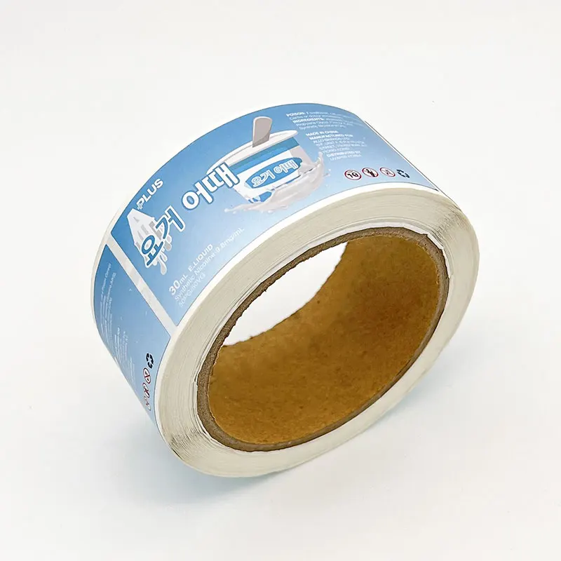 High-end waterproof environmental protection custom yogurt cup drink bottle packaging roll food label