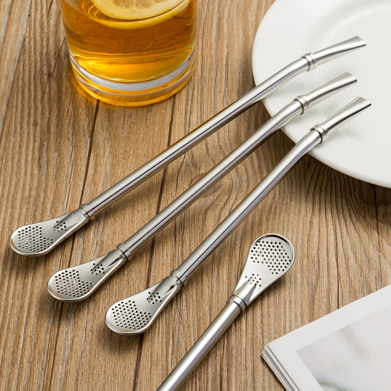 Посуда для напитков Yerba Mate чай из нержавеющей стали металлическая соломенная ложка аргентинский фильтр воды соломинка бара офиса горячая распродажа