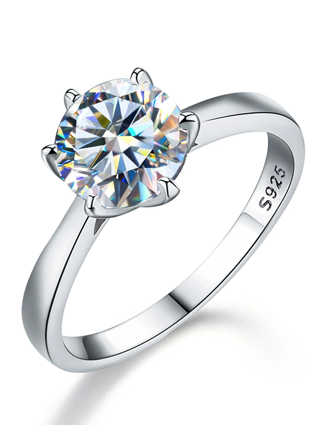 Luxury Designer  1ct Diamond  Moissanite Jewelry With Certificate Engagement Wedding Rings Set 925 Sterling Silver for Women
